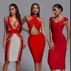 Bella Barnett Black Midi Bandage Dress